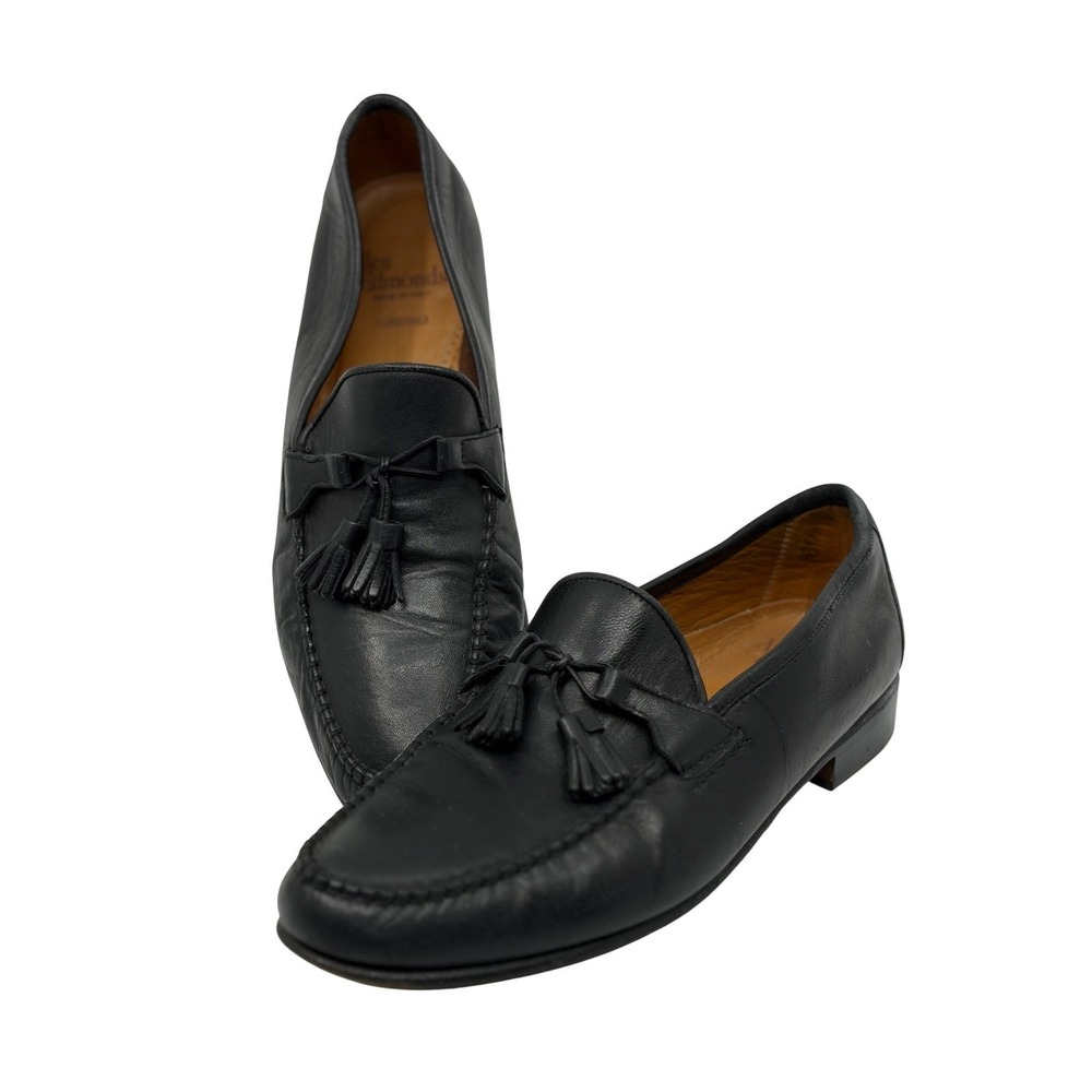 Allen Edmonds Urbino Men's Black Leather Tassel Loafers Shoes Size 11 B Italy
